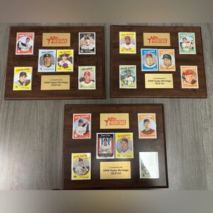 2008 Topps Heritage MLB Set Plaque –Authentic Cards –Baseball Collector plaques